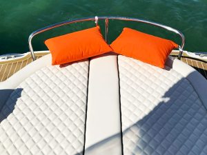 Reupholstered Sun Pad on Boat