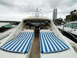 Reupholstered Sun Pads on Boat